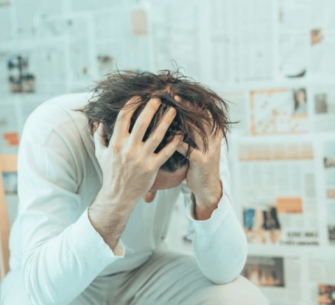 Stressed man