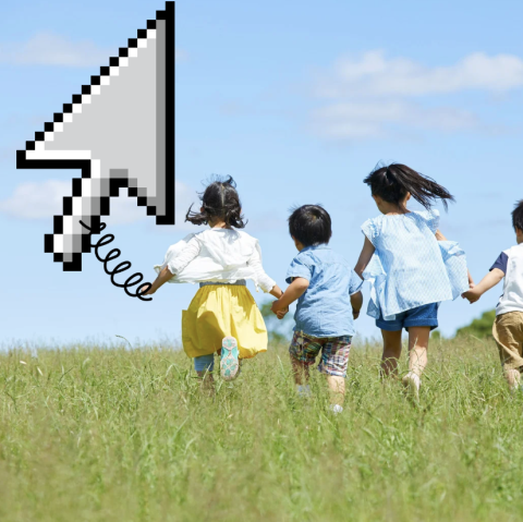 children, computer mouse