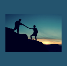 Helping up a mountain