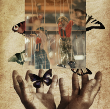 Letting go of butterflies, puppet